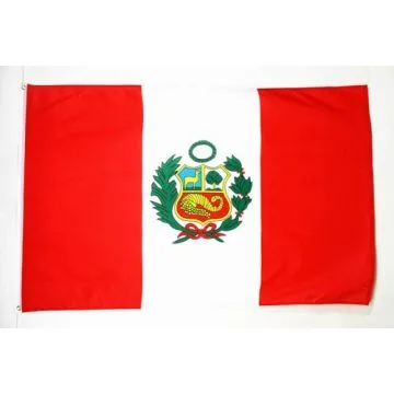 DRAPEAU PÉROU 150x90cm - DRAPEAU PÉRUVIEN 90 x 150 cm Polyester léger