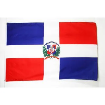 DRAPEAU RÉPUBLIQUE DOMINICAINE 150x90cm - DRAPEAU DOMINICAIN 90 x 150 cm Polyester léger