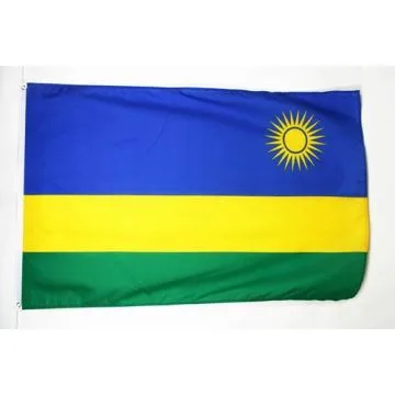 DRAPEAU RWANDA 150x90cm - DRAPEAU RWANDAIS 90 x 150 cm Polyester léger