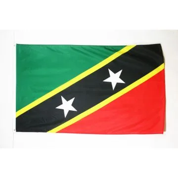 Drapeau Saint Kitts et Nevis 150x90cm - Drapeau kittitien-nevicien 90 x 150 cm Polyester léger