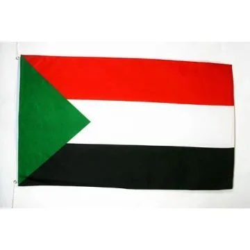 DRAPEAU SOUDAN 150x90cm - DRAPEAU SOUDANAIS 90 x 150 cm Polyester léger