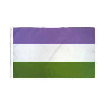 Drapeau Fierté Genderqueer 150x90cm - Drapeau arc en ciel 90 x 150 cm Polyester léger