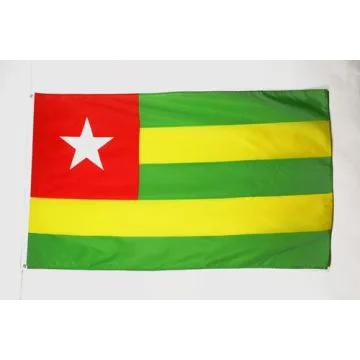 DRAPEAU TOGO 150x90cm - DRAPEAU TOGOLAIS 90 x 150 cm Polyester léger