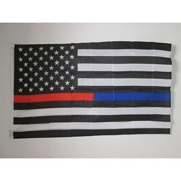 DRAPEAU ETATS-UNIS RED BLUE LINE 150x90cm - DRAPEAU MINCE LIGNE BLEUE 90 x 150 cm Polyester léger