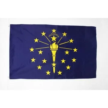 DRAPEAU INDIANA 150x90cm - DRAPEAU ETAT AMÉRICAIN - USA - ETATS-UNIS 90 x 150 cm Polyester léger