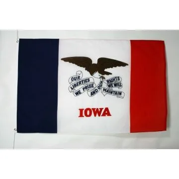 DRAPEAU IOWA 150x90cm - DRAPEAU ETAT AMÉRICAIN - USA - ETATS-UNIS 90 x 150 cm Polyester léger