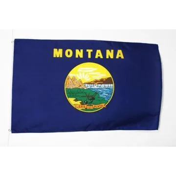 DRAPEAU MONTANA 150x90cm - DRAPEAU ETAT AMÉRICAIN - USA - ETATS-UNIS 90 x 150 cm Polyester léger