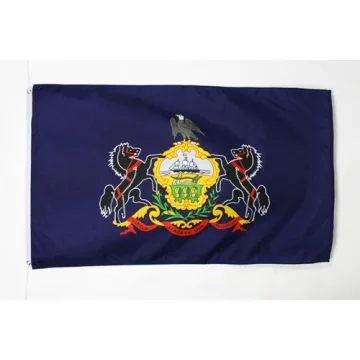 DRAPEAU PENNSYLVANIE 150x90cm - DRAPEAU ETAT AMÉRICAIN - USA - ETATS-UNIS 90 x 150 cm Polyester léger