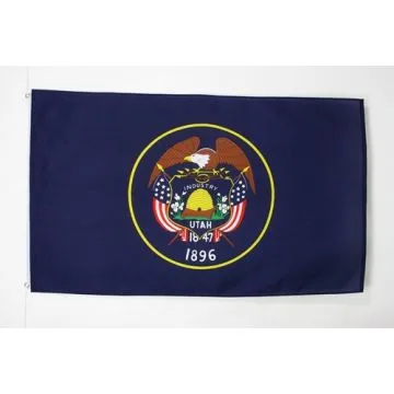 DRAPEAU UTAH 150x90cm - DRAPEAU ETAT AMÉRICAIN - USA - ETATS-UNIS 90 x 150 cm Polyester léger