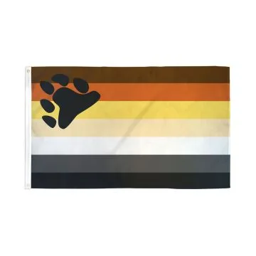Drapeau Arc-en-ciel Ours 150x90cm - Drapeau gay - Rainbow - Arc en Ciel 90 x 150 cm Polyester léger