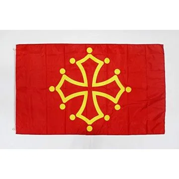DRAPEAU MIDI-PYRÉNÉES - OCCITANIE 150x90cm - DRAPEAU OCCITAN - FRANCE 90 x 150 cm Polyester léger