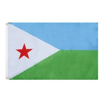 DRAPEAU DJIBOUTI 150x90cm - DRAPEAU DJIBOUTIEN 90 x 150 cm Polyester léger
