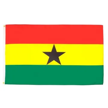 DRAPEAU GHANA 150x90cm - DRAPEAU GHANÉEN  90 x 150 cm Polyester léger