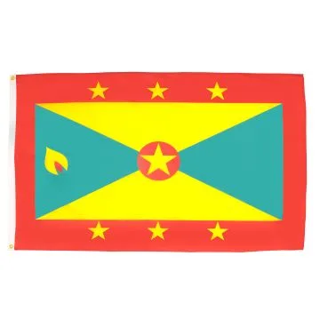 DRAPEAU GRENADE 150x90cm - DRAPEAU GRENADIN 90 x 150 cm Polyester léger