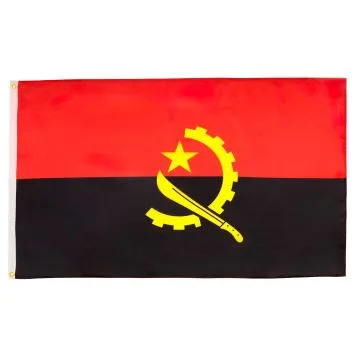 DRAPEAU ANGOLA 150x90cm - DRAPEAU ANGOLAIS 90 x 150 cm Polyester léger