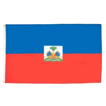 DRAPEAU HAÏTI 150x90cm - DRAPEAU HAÏTIEN 90 x 150 cm Polyester léger