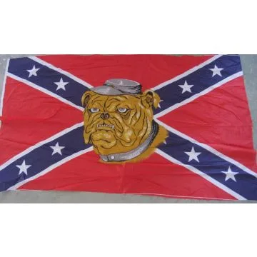 DRAPEAU SUDISTE AVEC BULLDOG 150x90cm - DRAPEAU REBEL - USA CONFÉDÉRÉ 90 x 150 cm Polyester léger