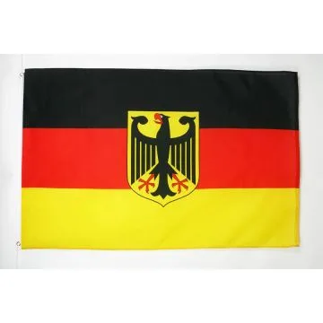 DRAPEAU ALLEMAGNE AVEC AIGLE 250x150cm polyester léger - GRAND DRAPEAU ALLEMAND 150 x 250 cm