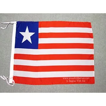 DRAPEAU LIBÍ?RIA 45x30cm - PAVILLON LIBÍ?RIEN 30 x 45 cm polyester léger