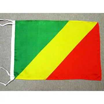 DRAPEAU RÍ?PUBLIQUE DU CONGO 45x30cm - PAVILLON CONGOLAIS 30 x 45 cm polyester léger