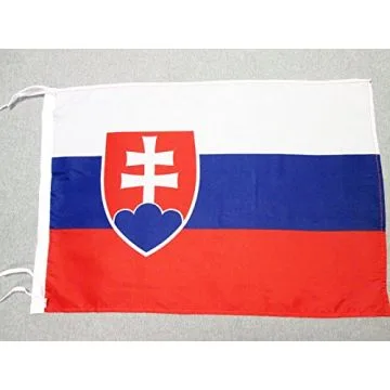 DRAPEAU SLOVAQUIE 45x30cm - PAVILLON SLOVAQUE 30 x 45 cm polyester léger