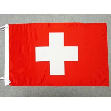 DRAPEAU SUISSE 45x30cm - PAVILLON HELVÍ?TIQUE 30 x 45 cm polyester léger