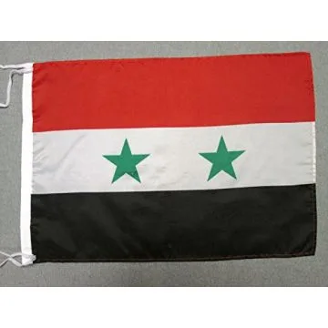 DRAPEAU SYRIE 45x30cm - PAVILLON SYRIEN 30 x 45 cm polyester léger