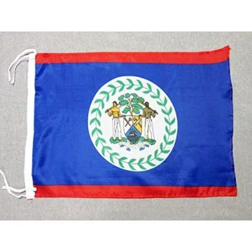 DRAPEAU BELIZE 45x30cm - PAVILLON BÍ?LIZIEN 30 x 45 cm polyester léger