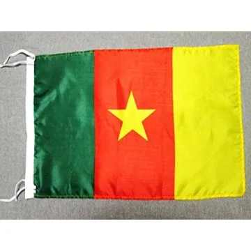 DRAPEAU CAMEROUN 45x30cm - PAVILLON CAMEROUNAIS 30 x 45 cm polyester léger