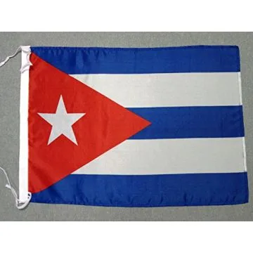 DRAPEAU CUBA 45x30cm - PAVILLON CUBAIN 30 x 45 cm polyester léger