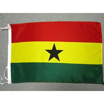 DRAPEAU GHANA 45x30cm - PAVILLON GHANÍ?EN 30 x 45 cm polyester léger