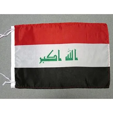 DRAPEAU IRAK 45x30cm - PAVILLON IRAKIEN 30 x 45 cm polyester léger