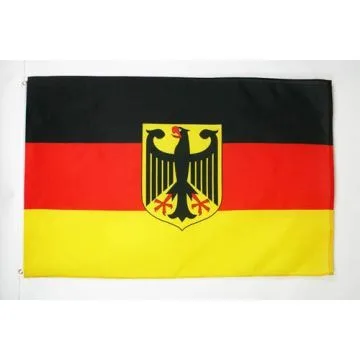 DRAPEAU ALLEMAGNE AVEC AIGLE 90x60cm - DRAPEAU ALLEMAND 60 x 90 cm Polyester léger
