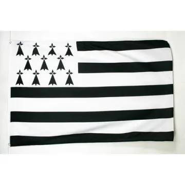 DRAPEAU BRETAGNE 90x60cm - DRAPEAU BRETON - FRANCE 60 x 90 cm Polyester léger