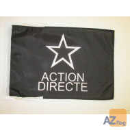 DRAPEAU ACTION DIRECTE 45x30cm - PAVILLON ANARCHO-COMMUNISTE 30 x 45 cm haute qualité