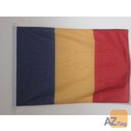 DRAPEAU ROUMANIE 150x90cm oeillets - DRAPEAU ROUMAIN 90 x 150 cm Spécial Extérieur - DRAPEAUX