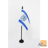 DRAPEAU DE TABLE JÉRUSALEM 15x10cm - PETIT DRAPEAUX DE BUREAU DE SALEM 10 x 15 cm