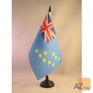 DRAPEAU DE TABLE TUVALU 21x14cm - PETIT DRAPEAUX DE BUREAU TUVALUAN 14 x 21 cm