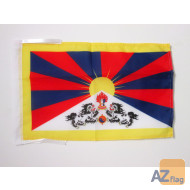 DRAPEAU TIBET 45x30cm - PAVILLON TIBÉTAIN 30 x 45 cm haute qualité