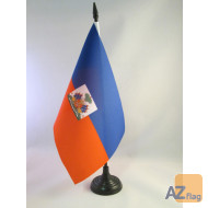DRAPEAU DE TABLE HAÏTI 21x14cm - PETIT DRAPEAUX DE BUREAU HAÏTIEN 14 x 21 cm