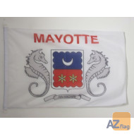 DRAPEAU MAYOTTE 90x60cm - DRAPEAU MAHORAIS - FRANCE 60 x 90 cm Spécial Extérieur - DRAPEAUX