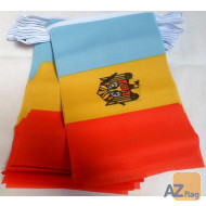 GUIRLANDE 6 mètres 20 DRAPEAUX MOLDAVIE 21x15 cm - DRAPEAU MOLDAVE 15 x 21 cm