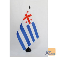 Drapeau de table Adjars de Géorgie 21x14cm - PETIT Drapeaux DE BUREAU adjar géorgien 14 x 21 cm