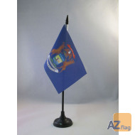 DRAPEAU DE TABLE MICHIGAN 15x10cm - PETIT DRAPEAUX DE BUREAU ETAT AMÉRICAIN - USA - ETATS-UNIS 10 x 15 cm