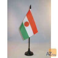 DRAPEAU DE TABLE NIGER 15x10cm - PETIT DRAPEAUX DE BUREAU NIGÉRIEN 10 x 15 cm