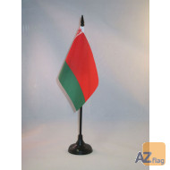 DRAPEAU DE TABLE BIÉLORUSSIE 15x10cm - PETIT DRAPEAUX DE BUREAU BIÉLORUSSE 10 x 15 cm