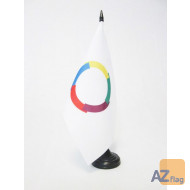 DRAPEAU DE TABLE FRANCOPHONIE 21x14cm - PETIT DRAPEAUX DE BUREAU FRANCOPHONE 14 x 21 cm