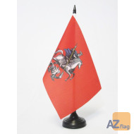 DRAPEAU DE TABLE MOSCOU 21x14cm - PETIT DRAPEAUX DE BUREAU MOSCOVITE - RUSSIE 14 x 21 cm