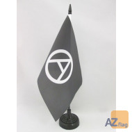 DRAPEAU DE TABLE ANARCHIE 21x14cm - PETIT DRAPEAUX DE BUREAU ANARCHIQUE 14 x 21 cm