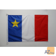 Drapeau Acadie 90x60cm - Drapeau acadien - Canada 60 x 90 cm Spécial Extérieur - Drapeaux